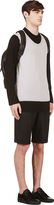 Thumbnail for your product : Comme des Garcons Homme Plus Grey & Black Mesh Overlay Wool T-Shirt