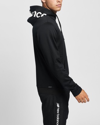 New Balance Men's Black Hoodies - Graphic Tenacity Fleece Pullover Hoodie - Size One Size, S at The Iconic