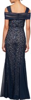 Thumbnail for your product : Alex Evenings Cold Shoulder Fit & Flare Evening Gown