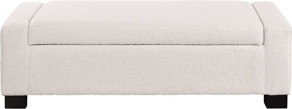 Christopher Knight Home ChristopherKnightHomeSilasIndoorUpholsteredModernStorageOttomanBeige