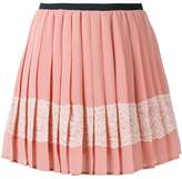 Thumbnail for your product : RED Valentino embellished crepe mini skirt