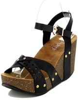 Thumbnail for your product : Refresh Mara Laser-Cut Wedge Sandal