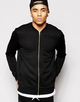 Thumbnail for your product : ASOS Quilted Bomber Jacket In Jersey With Gold Zips