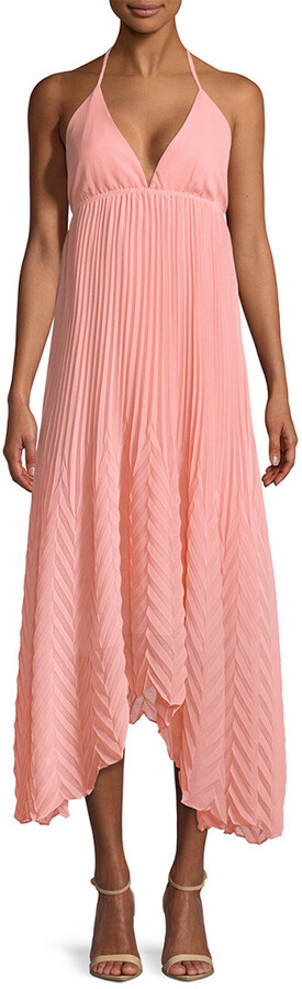 alice and olivia pleated dress