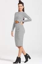 Thumbnail for your product : Girls On Film Monochrome Stripe Cut Out Body-Con Dress