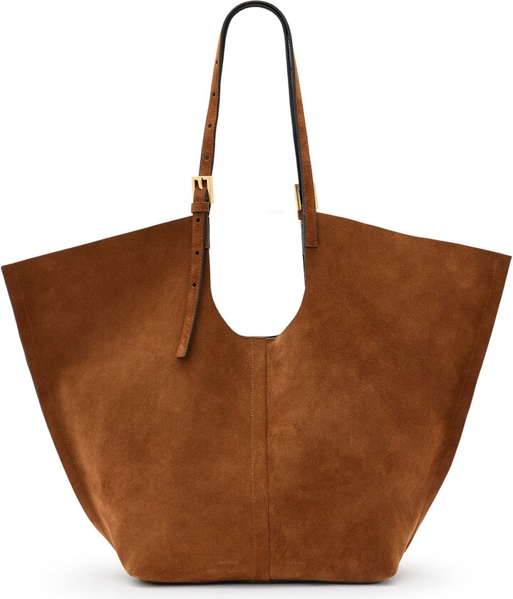 AllSaints Ara East West Suede Tote
