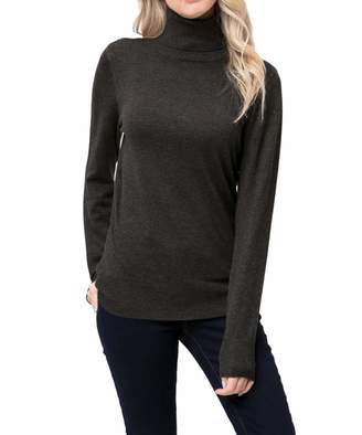 ClothingAve. Women's Premium Turtle Neck CottonSpan Sweater/Pullover-M