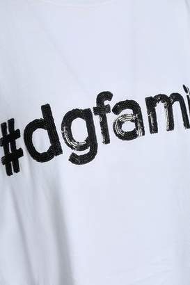 Dolce & Gabbana Sequin-embellished Cotton-jersey T-shirt