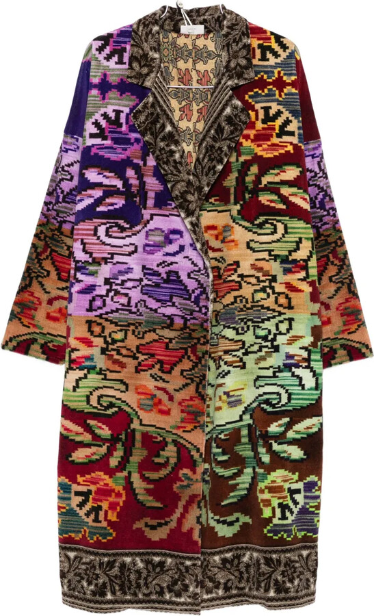 Pierre Louis Mascia Patchwork Floral Coat
