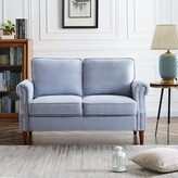 Thumbnail for your product : Winston Porter Aaryon 55.9'' Linen Square Arm Loveseat