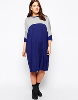 Thumbnail for your product : ASOS CURVE T-Shirt Dress with Colourblocking