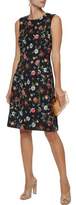 Thumbnail for your product : Mikael Aghal Layered Polka Dot Crepe And Embroidered Tulle Dress