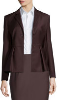 Thumbnail for your product : Theory Braneve Wool-Blend Peplum Jacket, Garnet