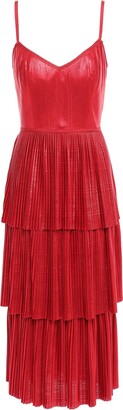 Marchesa Notte Midi Dress Red