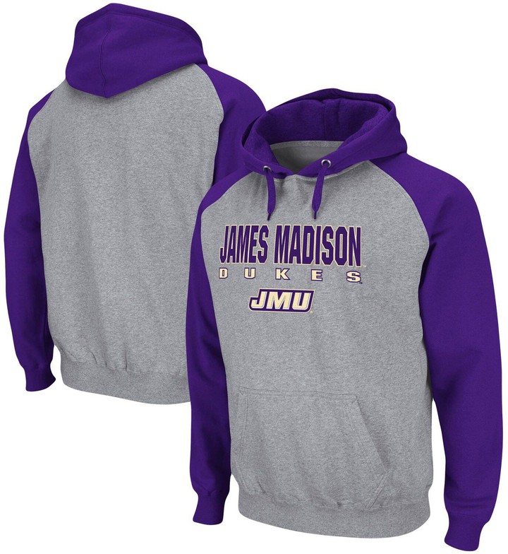 purple and grey hoodie