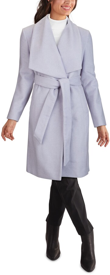 cole haan slick wool wrap coat