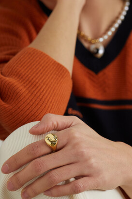 Martha Calvo Yin Yang Gold Plated Crystal Ring 7 Shopstyle