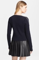 Thumbnail for your product : Alexander Wang T by Zip Shoulder Ribbed Sweater