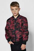 Thumbnail for your product : boohoo Boys Red Camo Jacket