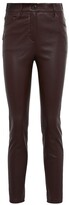 Thumbnail for your product : Brunello Cucinelli High-rise skinny leather pants