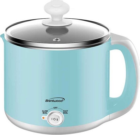 Brentwood 1 Liter Stainless Steel Cordless Electric Kettle in Blue