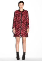 Thumbnail for your product : Milly Lace Overlay Zipper Coat
