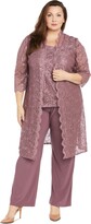 Thumbnail for your product : R & M Richards 3-Pc. Plus Size Sequined Lace Pantsuit & Shell