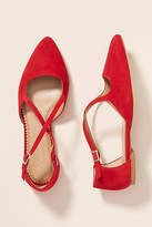 Red Flats With Ankle Strap - ShopStyle