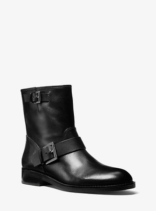 Michael Kors Reeves Leather Moto Boot