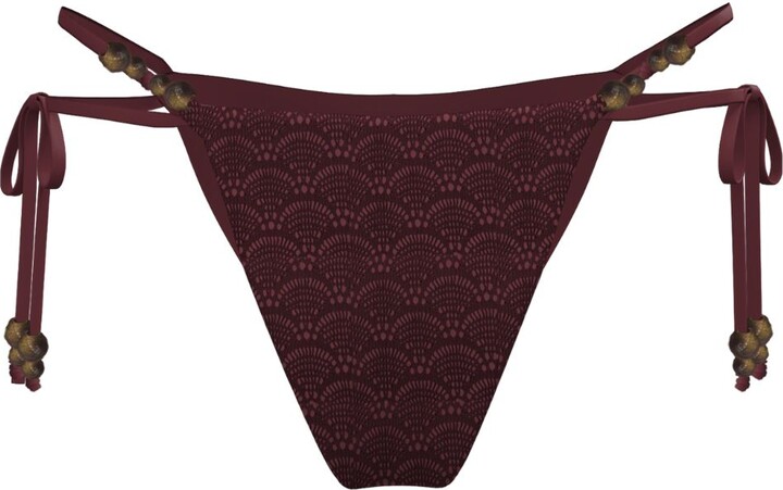 Blackbough Swim Brown Vera Double Strap Cheeky Bottoms / Henna