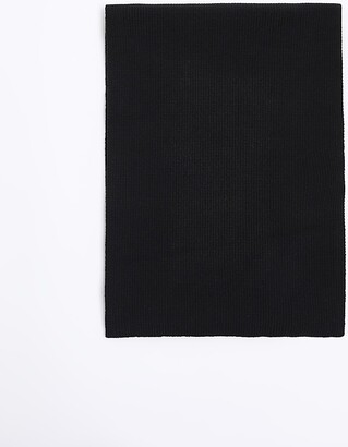 River Island Mens Black Knitted Scarf