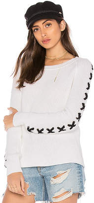 525 America Lace Up Sleeve Sweater