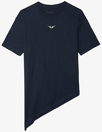 Zadig & Voltaire Womens Judo Edda Brand-Embellished Cotton-Jersey T-Shirt M