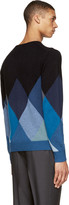 Thumbnail for your product : Burberry Blue Cashmere Argyle Sweater
