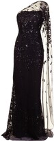 Thumbnail for your product : ZUHAIR MURAD Tulle Embellished Fishtail Gown