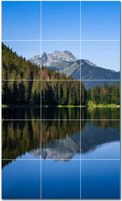 Picture-Tiles.com Lakes Photo 4.25'' x 4.25'' Satin Ceramic Decorative Mural