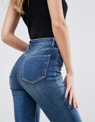 ASOS Design Ridley High Waist Skinny Jeans In Extreme Wash