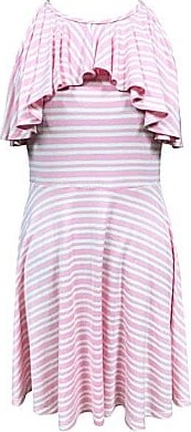 Ava & Yelly Ava Yelly Little Girls Striped Ruffled Fit-And-Flare Dress