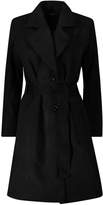 Thumbnail for your product : boohoo Belted Collared Coat