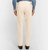 Thumbnail for your product : P. Johnson Cream Stretch Cotton-Blend Corduroy Suit Trousers
