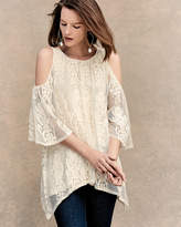 Thumbnail for your product : XCVI Risette Cold-Shoulder Bouquet-Embroidered Top, Plus Size