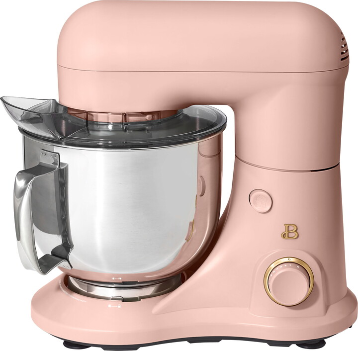 Beautiful 5.3 Qt Stand Mixer, Rose with Flat Beater, Dough Hook ...