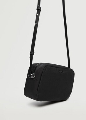 MANGO Logo crossbody bag black - ShopStyle