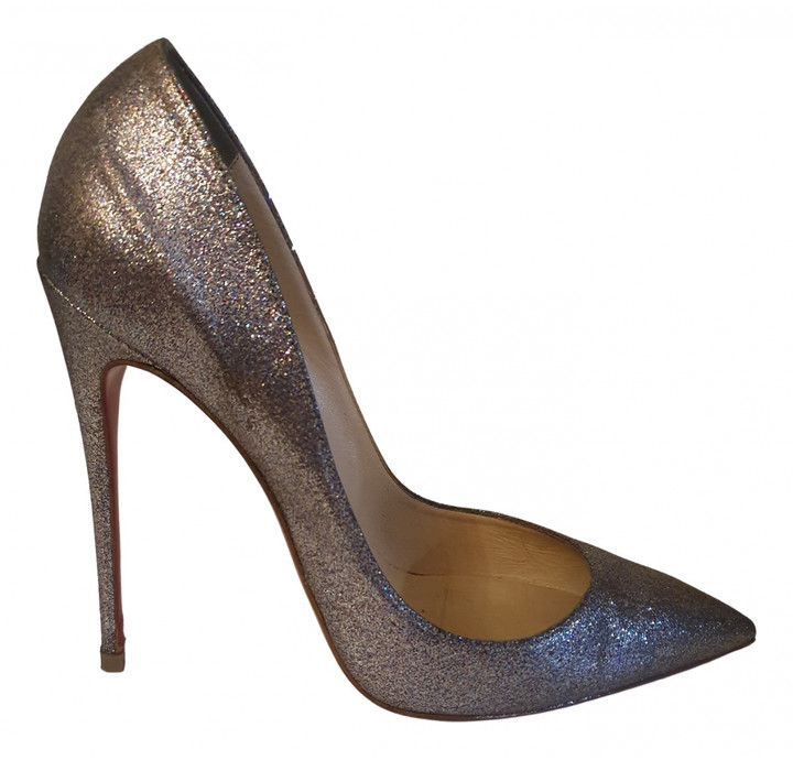 Christian Louboutin So Kate Gold Glitter Heels ShopStyle Shoes
