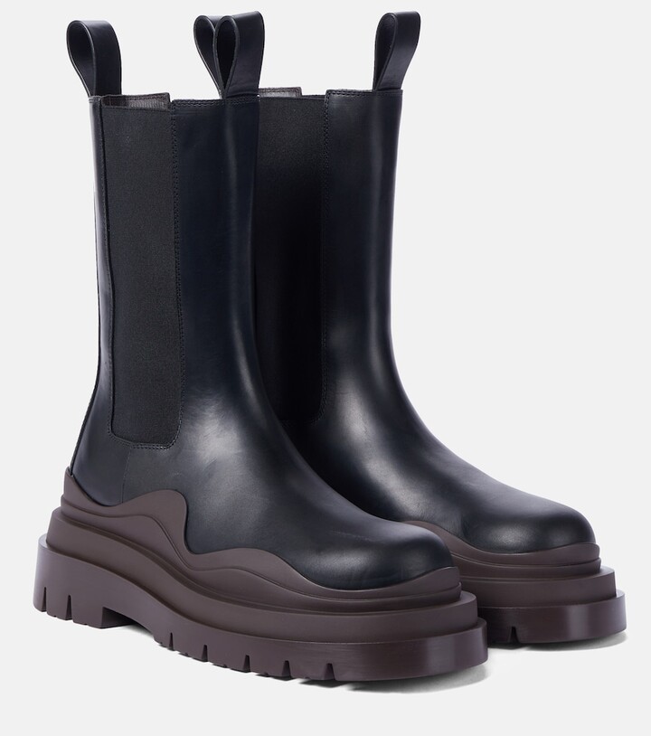 Bottega Veneta Tire leather ankle boots