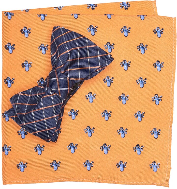 Tommy Hilfiger Silk Bow Tie & Pocket Square Set - ShopStyle Scarves