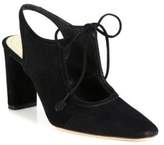 Thumbnail for your product : The Row Camil Suede Ankle-Tie Slingbacks