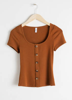And other stories Fitted Short Sleeve Top