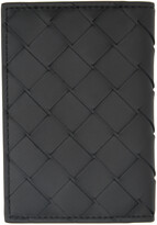 Thumbnail for your product : Bottega Veneta Black Intrecciato Bifold Card Holder