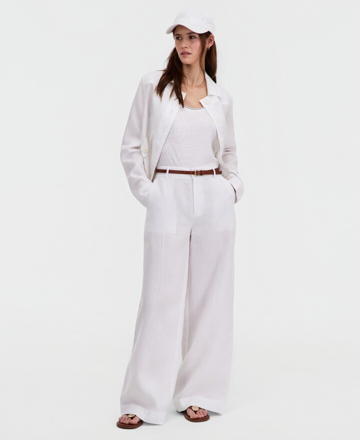 Charter Club Petite Pleated Wide-Leg Pants Macy's Exclusive